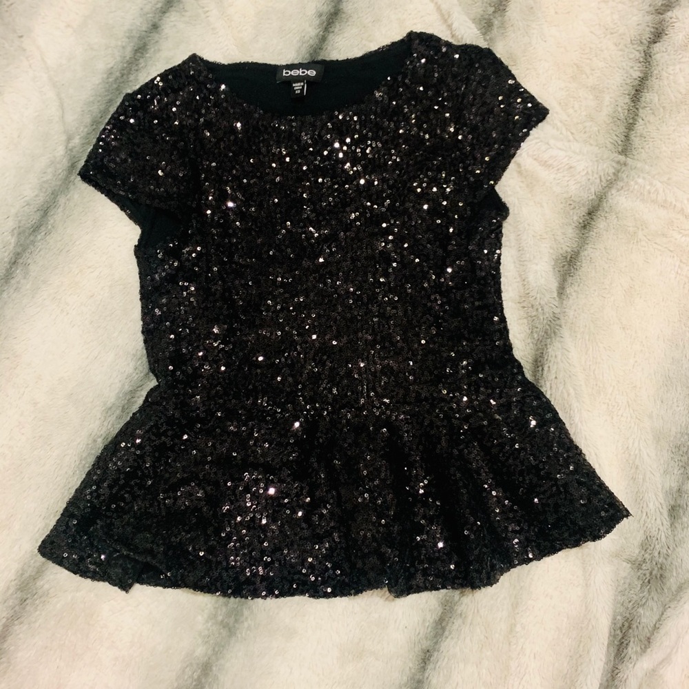 Pre-loved Bebe sequin peplum top